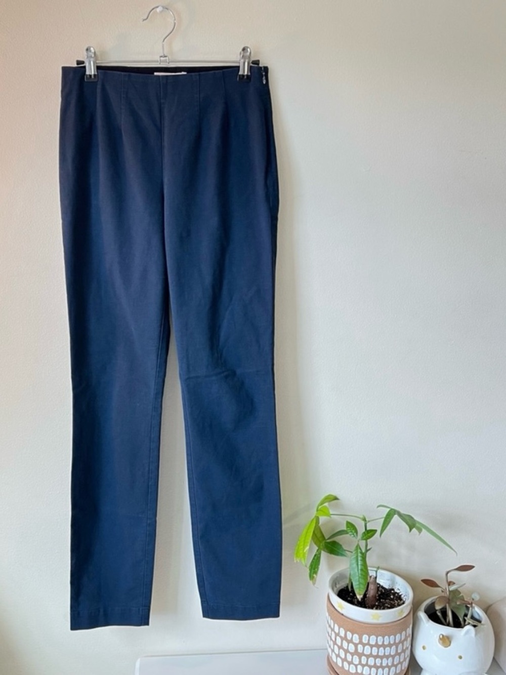 Rebecca Taylor Navy Blue slim Leg Trousers Pants Size 0 Career Dress Pants